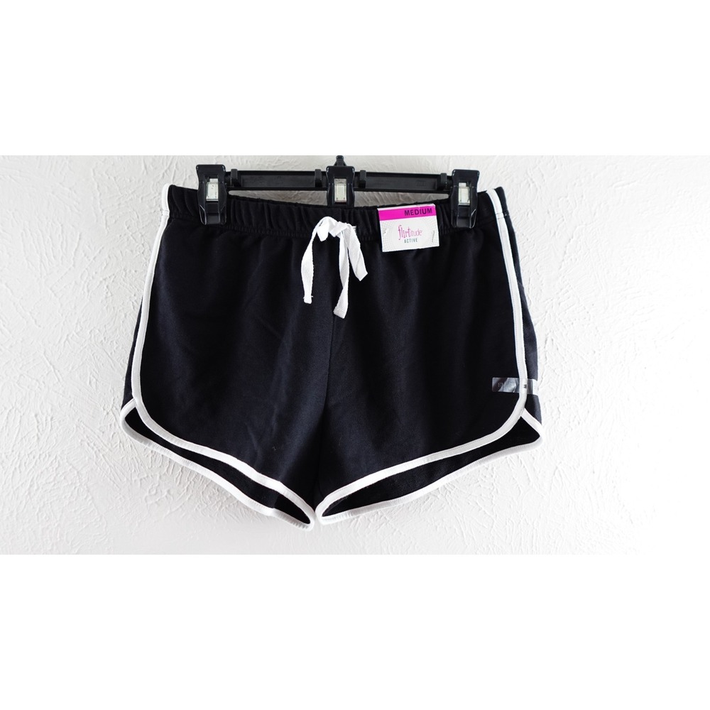 Flirtitude Active Black Sweat Shorts Women Athletic Casual Solid Size M